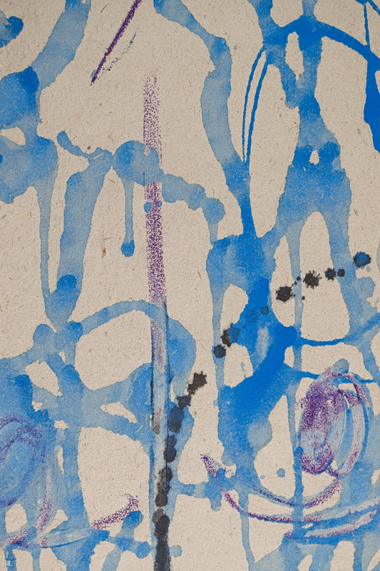 FRAN LOK | ABSTRACCIÓN GESTUAL (1968) | TÉCNICA MIXTA (CERA Y ACUARELA) | INFORMALISMO