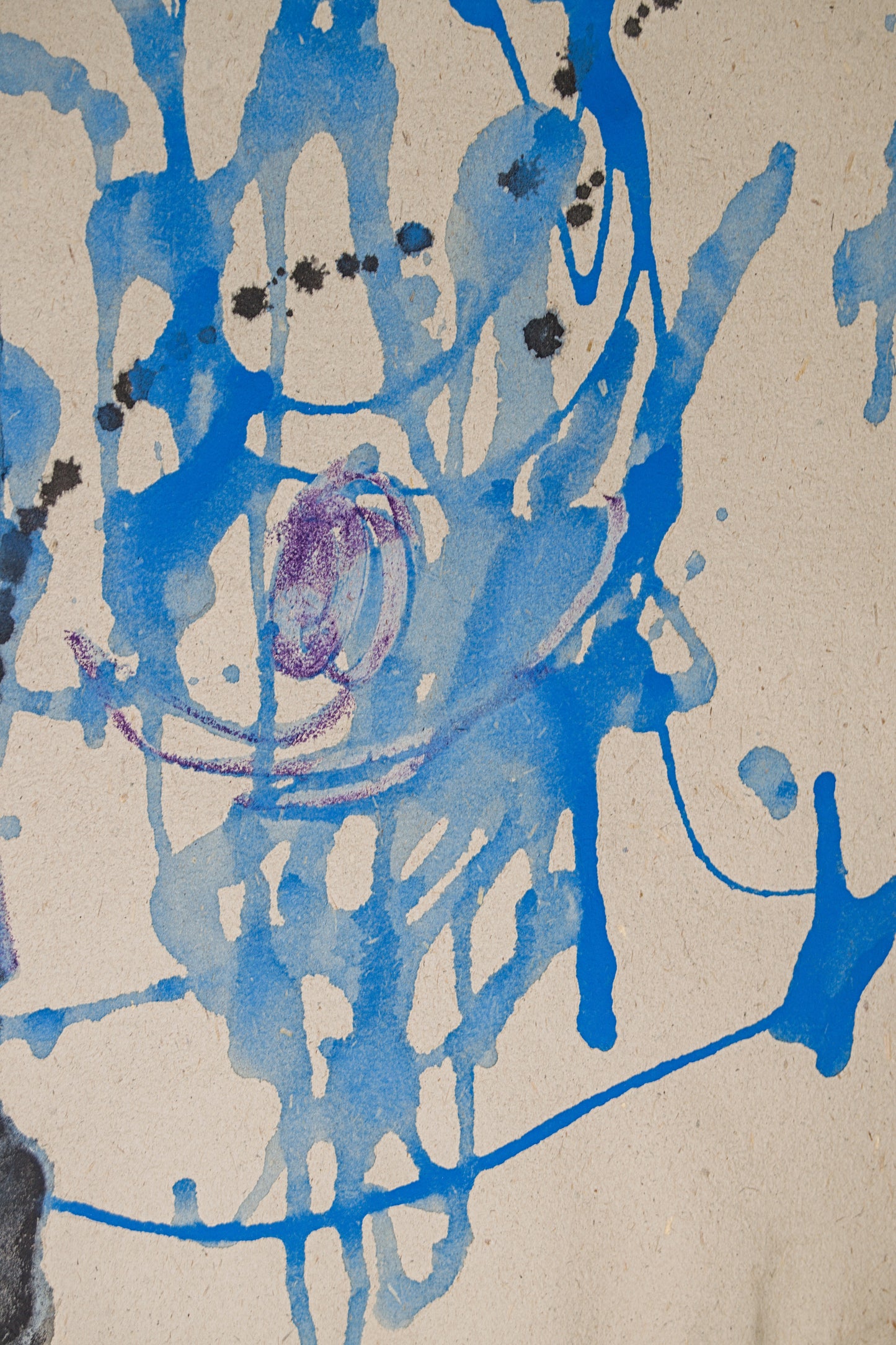 FRAN LOK | ABSTRACCIÓN GESTUAL (1968) | TÉCNICA MIXTA (CERA Y ACUARELA) | INFORMALISMO