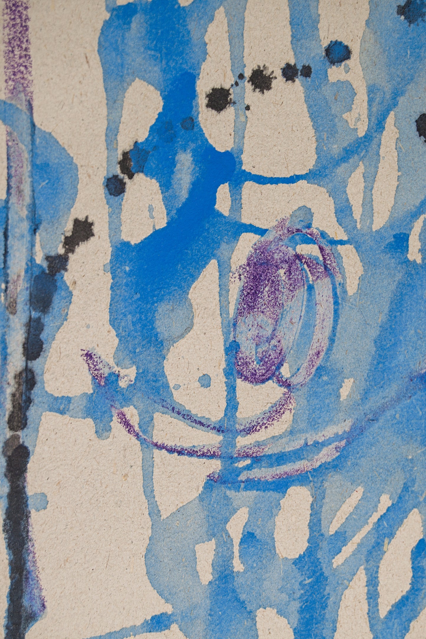 FRAN LOK | ABSTRACCIÓN GESTUAL (1968) | TÉCNICA MIXTA (CERA Y ACUARELA) | INFORMALISMO