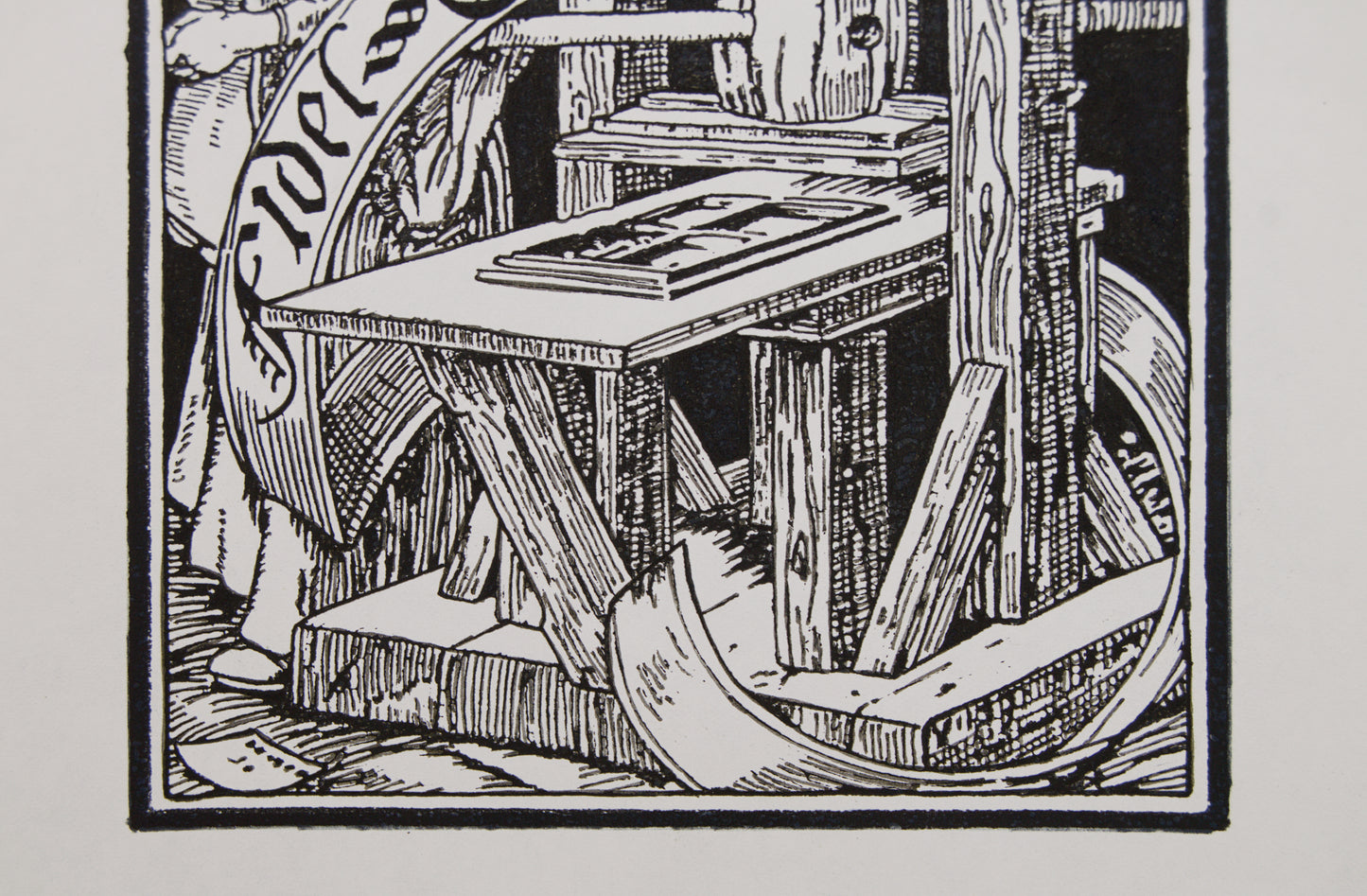 JOSEP TRIADÓ | EX-LIBRIS DE FIDEL GIRÓ (1902) | XILOGRAFÍA ORIGINAL | MODERNISMO CATALÁN