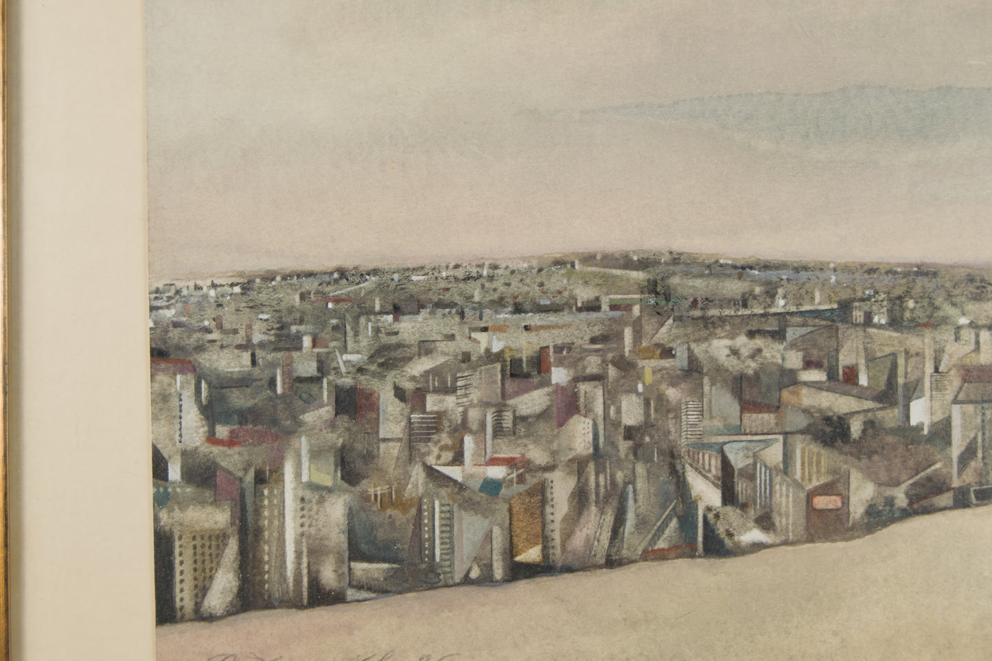 Paco Duran Vila | Panorámica de Barcelona con Bodegón (1985) | Acuarela Original