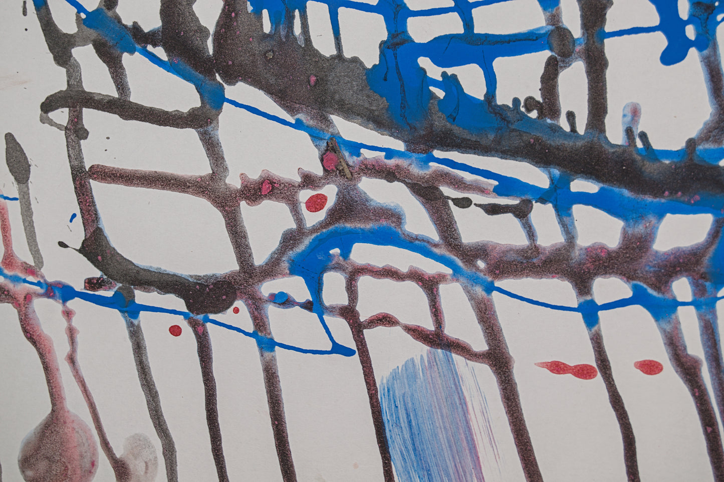 FRAN LOK | ABSTRACCIÓN GESTUAL (1968) | TACHISMO Y ACTION PAINTING | ACUARELA ORIGINAL