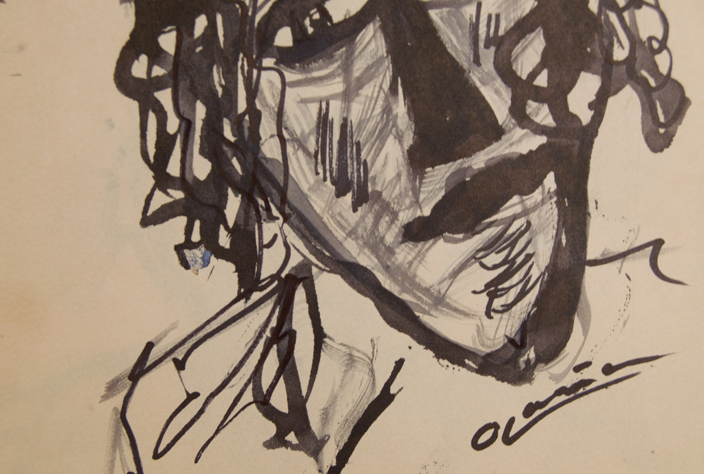 Ocaña (José Pérez Ocaña) | Tríptico de personajes: La Rambla Underground | Técnica Mixta sobre Papel