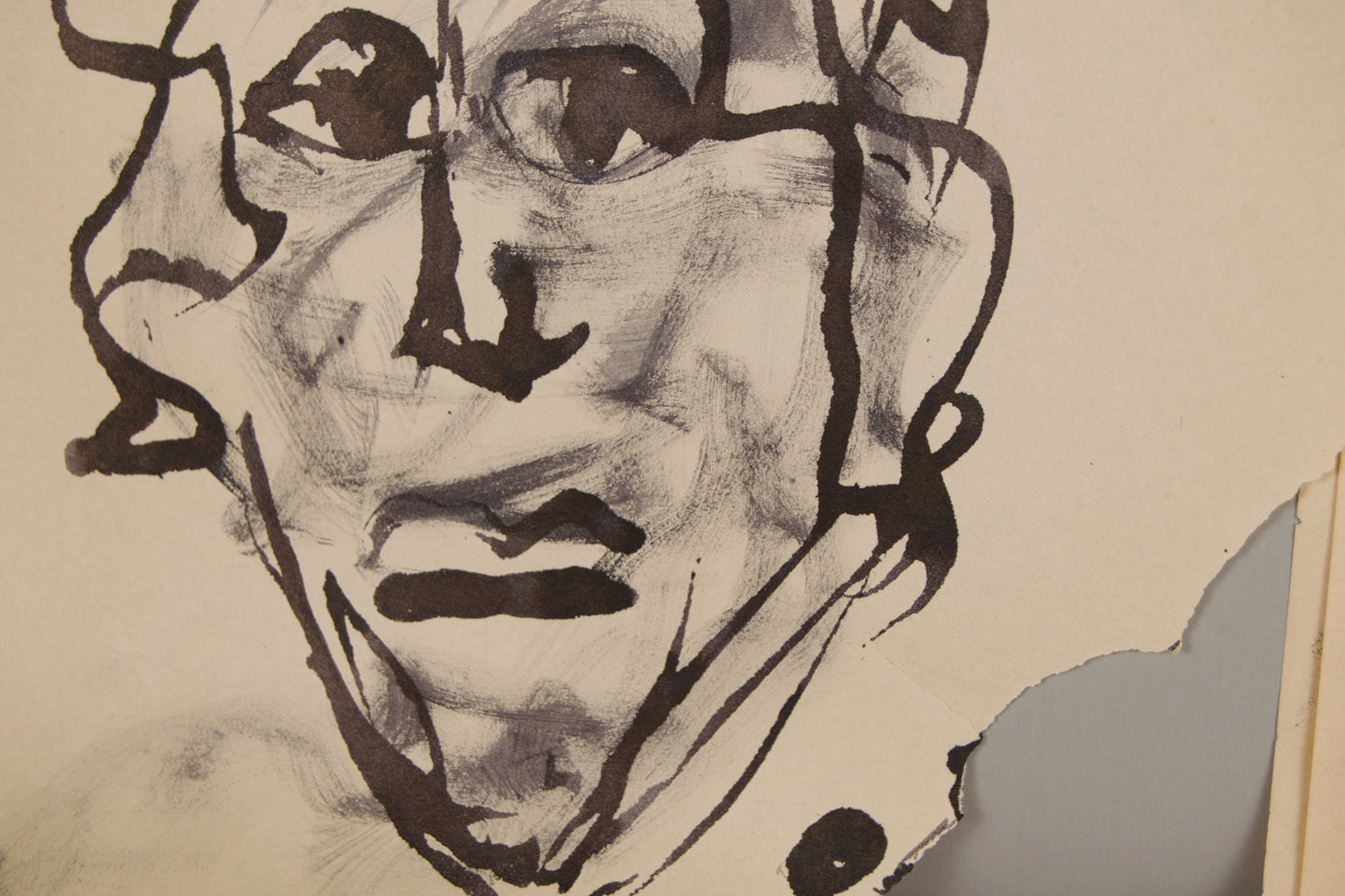 Ocaña (José Pérez Ocaña) | Tríptico de personajes: La Rambla Underground | Técnica Mixta sobre Papel