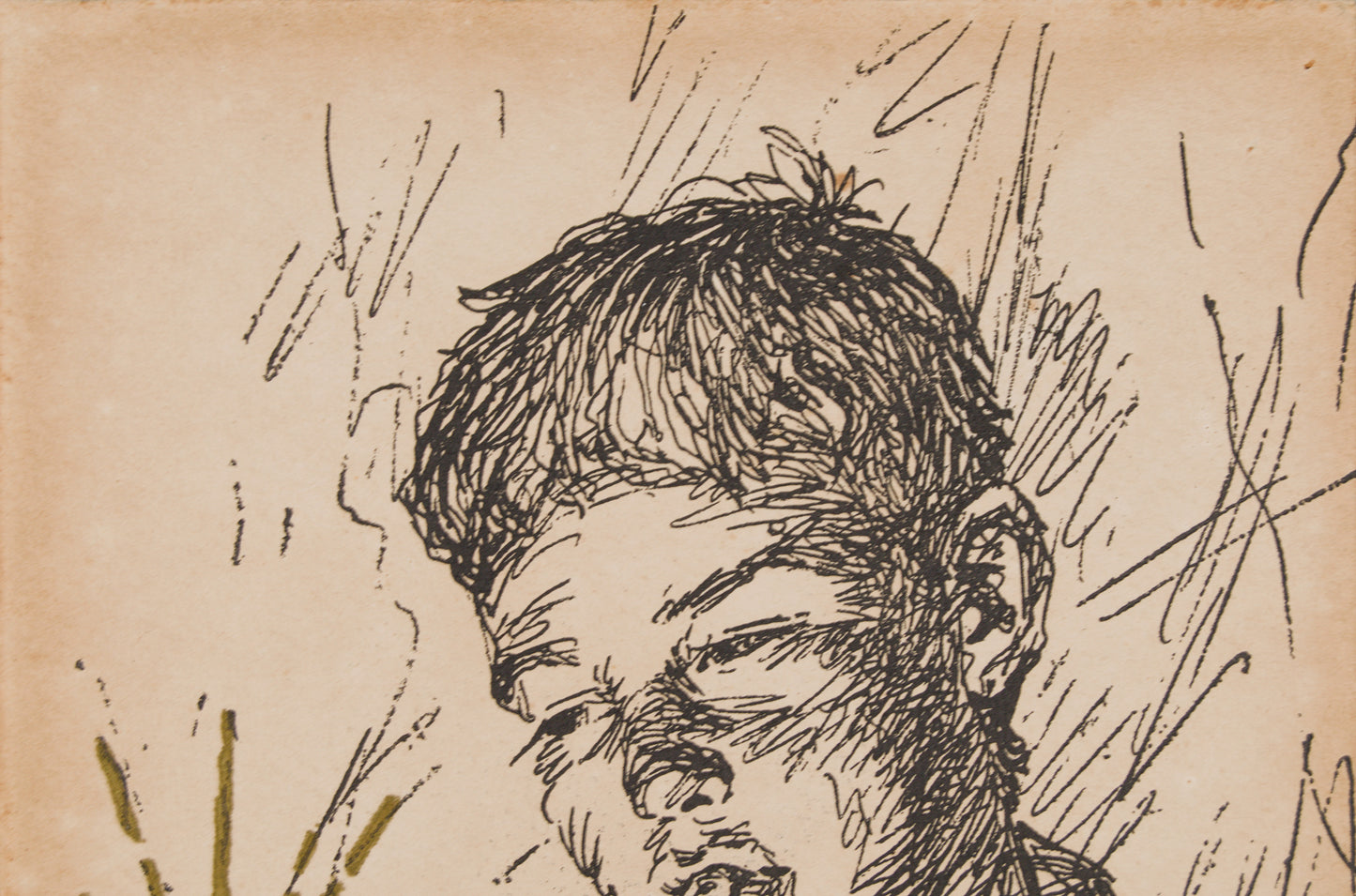 JORDI ARENAS | EL SONIDO DE LA LUZ (JOVEN MÚSICO) | TINTA ORIGINAL Y PIGMENTO | EXPRESIONISMO CATALÁN