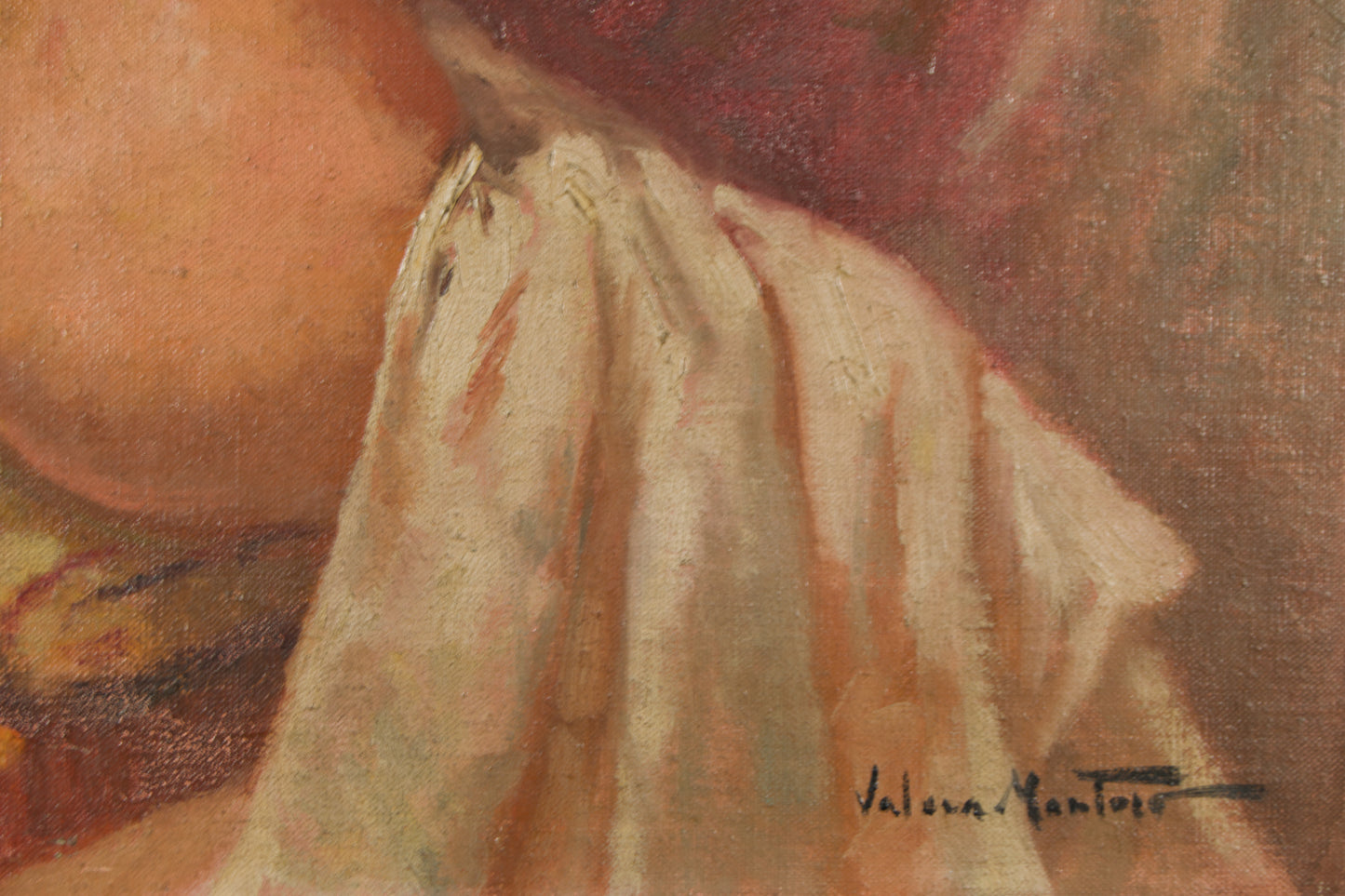 Juan Valera Montoro | Desnudo Femenino de Espaldas | Óleo Original sobre Lienzo