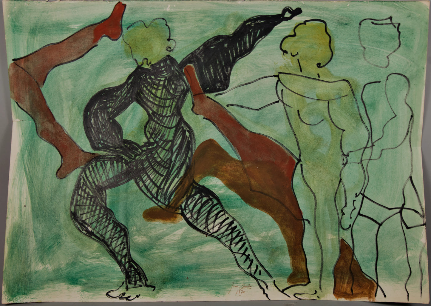 Joan Comella | Composición Antropomorfa (1970) | Técnica Mixta Gran Formato