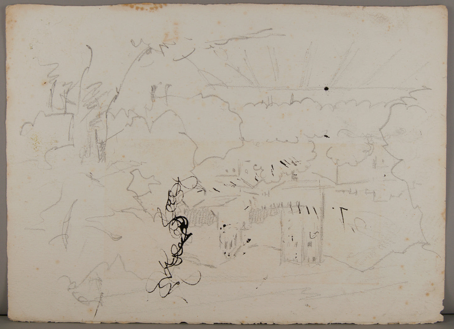 JOSEP SOLÉ PUJOL | MASÍA EN PALERA: ARQUITECTURA DEL TERRITORIO | PAISAJISMO CATALÁN | TINTA SOBRE PAPEL