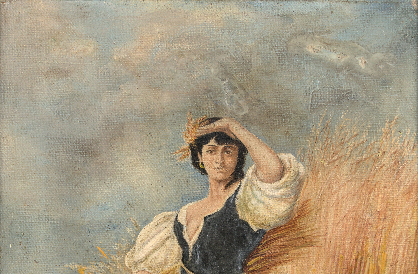 Atribuido a José García Ramos | La Espigadora Andaluza | Óleo sobre Lienzo | Fines S. XIX