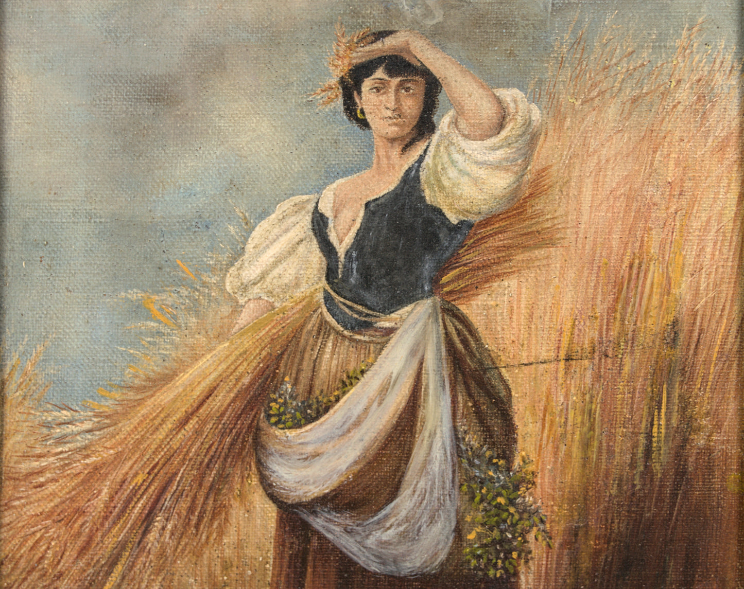 Atribuido a José García Ramos | La Espigadora Andaluza | Óleo sobre Lienzo | Fines S. XIX