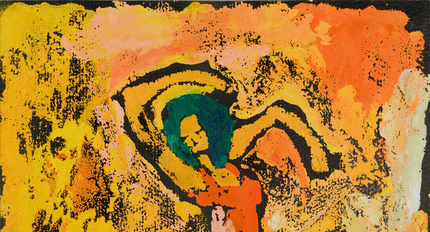 JOAN QUERALT | "LA CHUNGA": EXPRESIONISMO GESTUAL | FAUVISMO CATALÁN | TÉCNICA MIXTA SOBRE CARTULINA