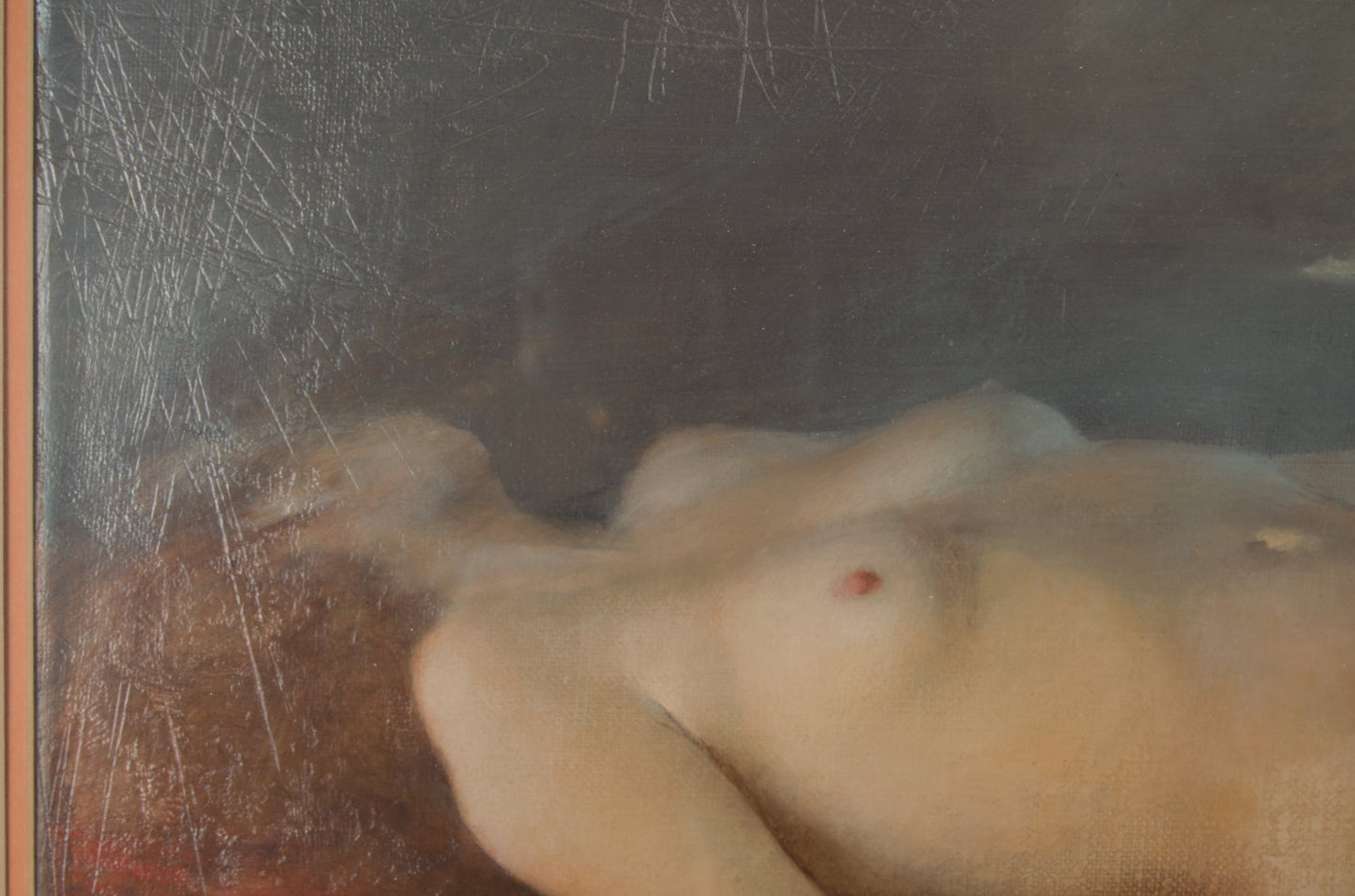 GLAUCO CAPOZZOLI | WEIBLICHER AKT IN DER DÄMMERUNG | RIO DE LA PLATA FIGURIERUNG | ÖL AUF LEINWAND