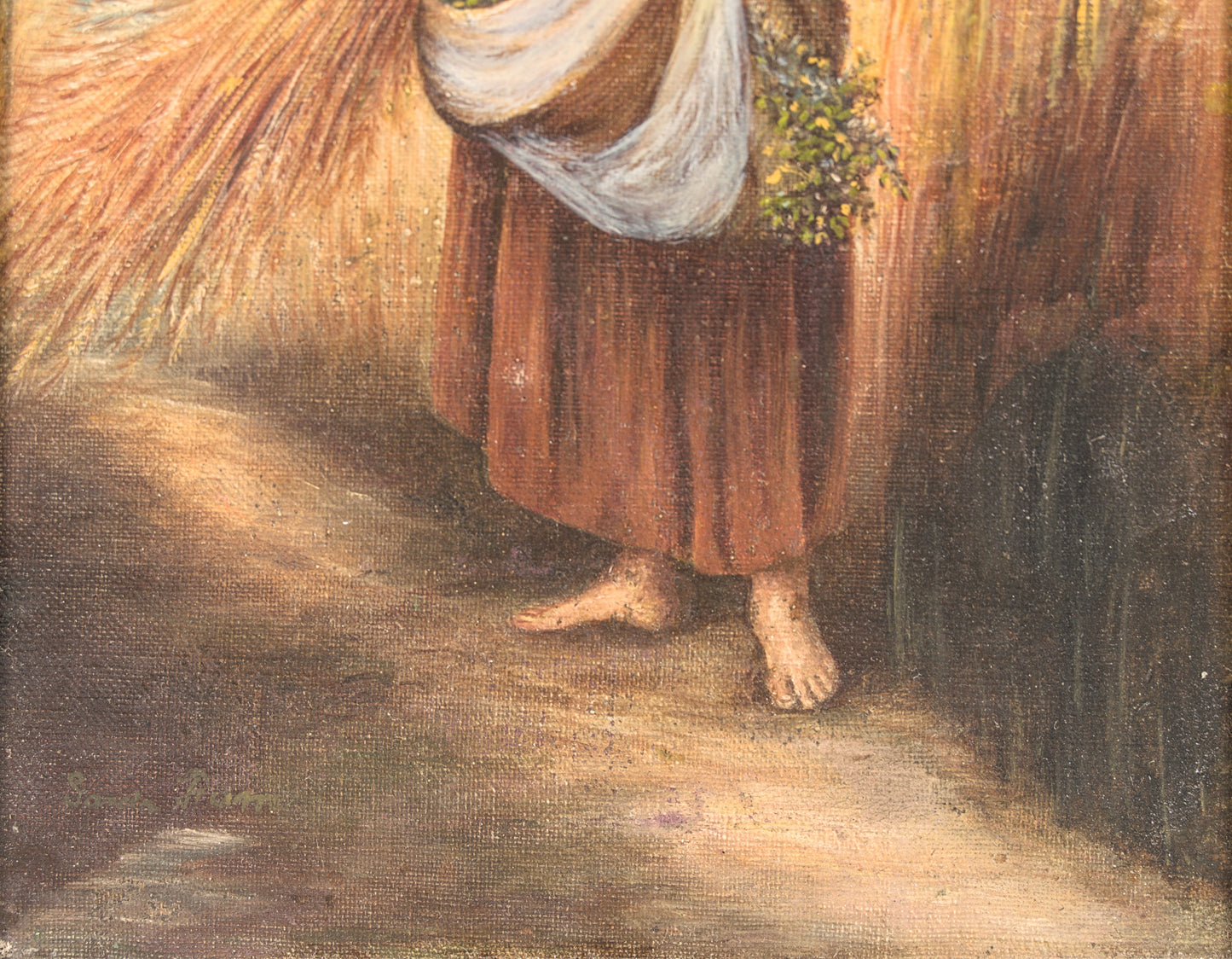 Atribuido a José García Ramos | La Espigadora Andaluza | Óleo sobre Lienzo | Fines S. XIX