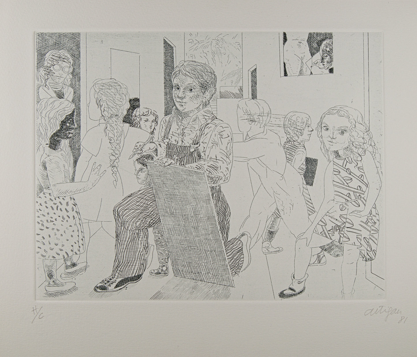 FRANCESC ARTIGAU | NIÑOS (1981) | EDICIÓN INSTITUCIONAL (H/C) | AGUAFUERTE ORIGINAL