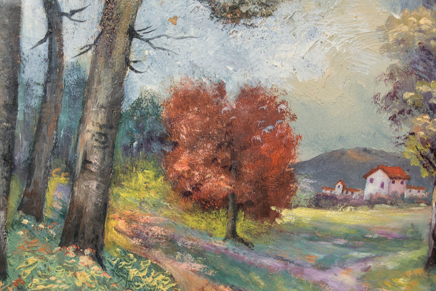 Canals | Paisaje Postimpresionista con Masía | Óleo sobre Lienzo | Finales S. XIX - Principios S. XX