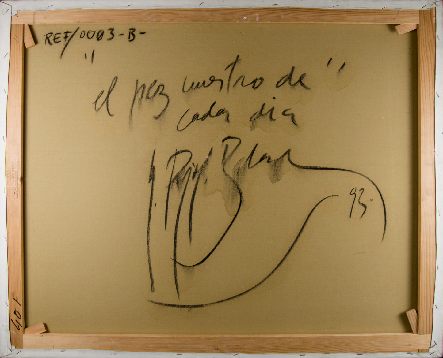 Manel Pujol Baladas | "El pez nuestro de cada día" | Mixta y Collage sobre Lienzo (1993) | Colección de 18 Obras Certificadas
