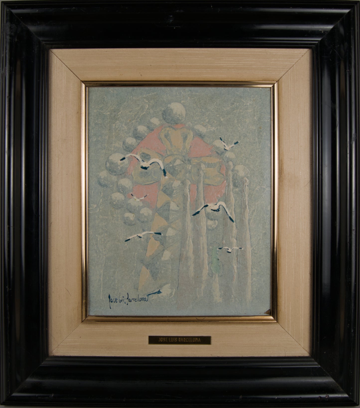 JOSÉ LUIS BARCELONA | SAGRADA FAMILIA IM NEBEL | NACHTSTADTLANDSCHAFT | ÖL AUF PANEL