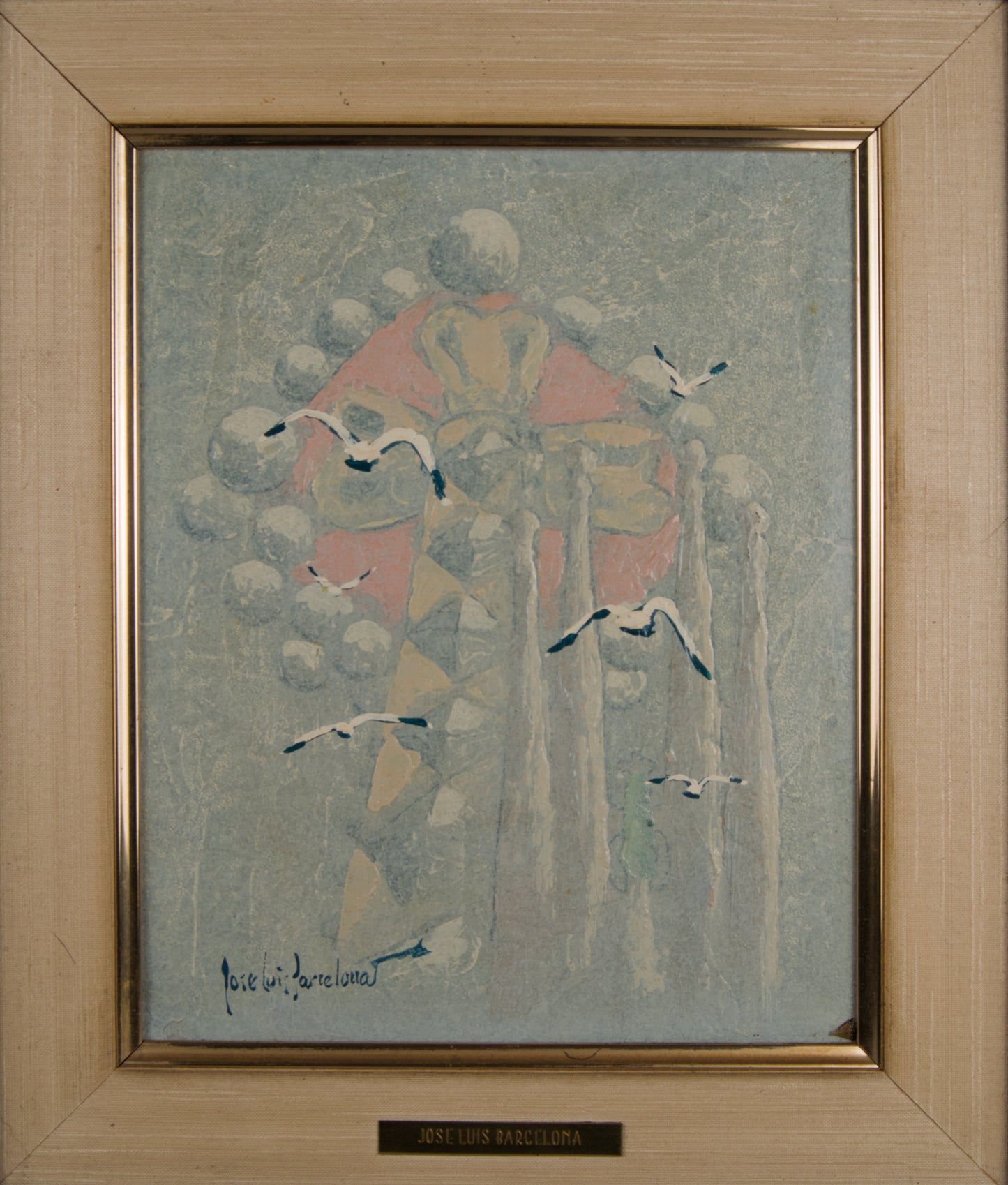 JOSÉ LUIS BARCELONA | SAGRADA FAMILIA IM NEBEL | NACHTSTADTLANDSCHAFT | ÖL AUF PANEL