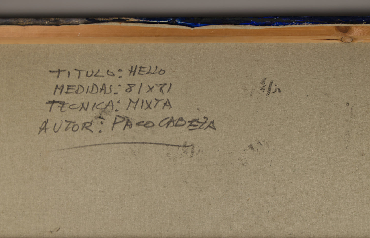 PACO CABEZA | "HELLO" | MATERIALABSTRAKTION / INFORMALISMUS | GEMISCHTE MEDIEN