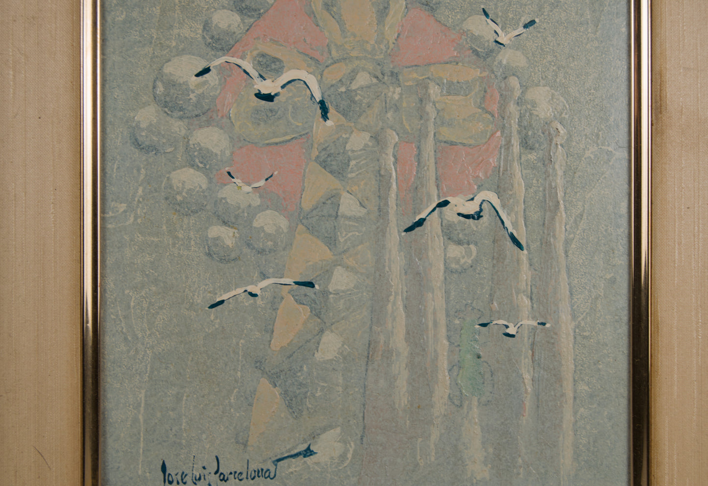 JOSÉ LUIS BARCELONA | SAGRADA FAMILIA IM NEBEL | NACHTSTADTLANDSCHAFT | ÖL AUF PANEL