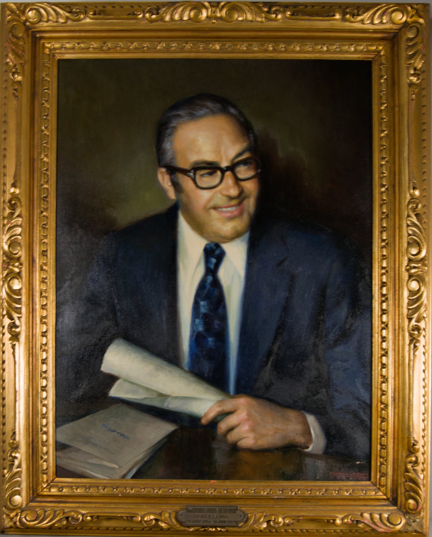 FRANCISCO RIBERA GÓMEZ: PORTRÄT VON DON RAMÓN N. GARCÍA-NIETO PARIS | ORIGINAL-ÖLGEMÄLDE, SIGNIERT