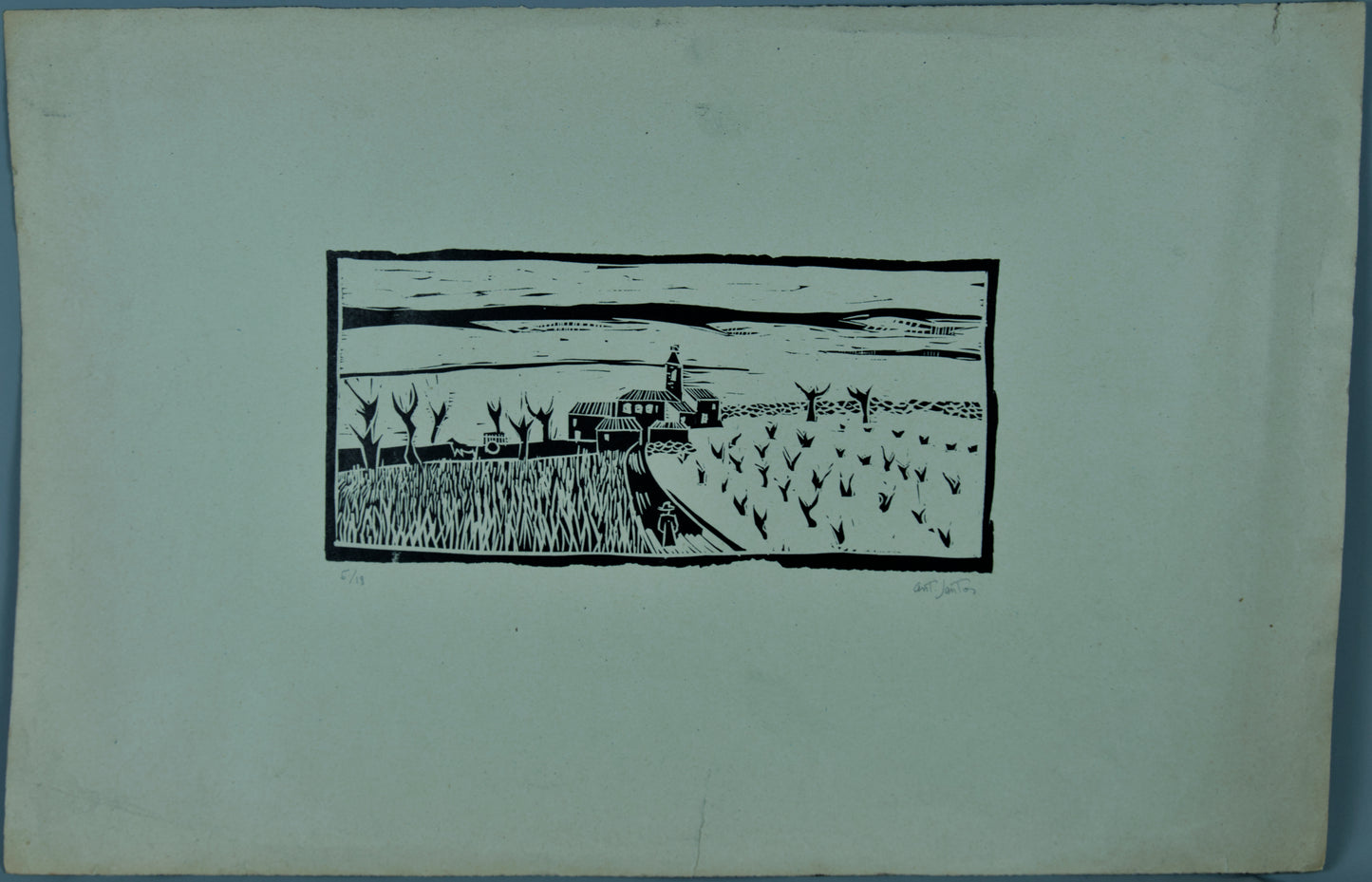 Antonio Santos | Paisaje Rural | Obra Gráfica Original (Edición Limitada 5/18)