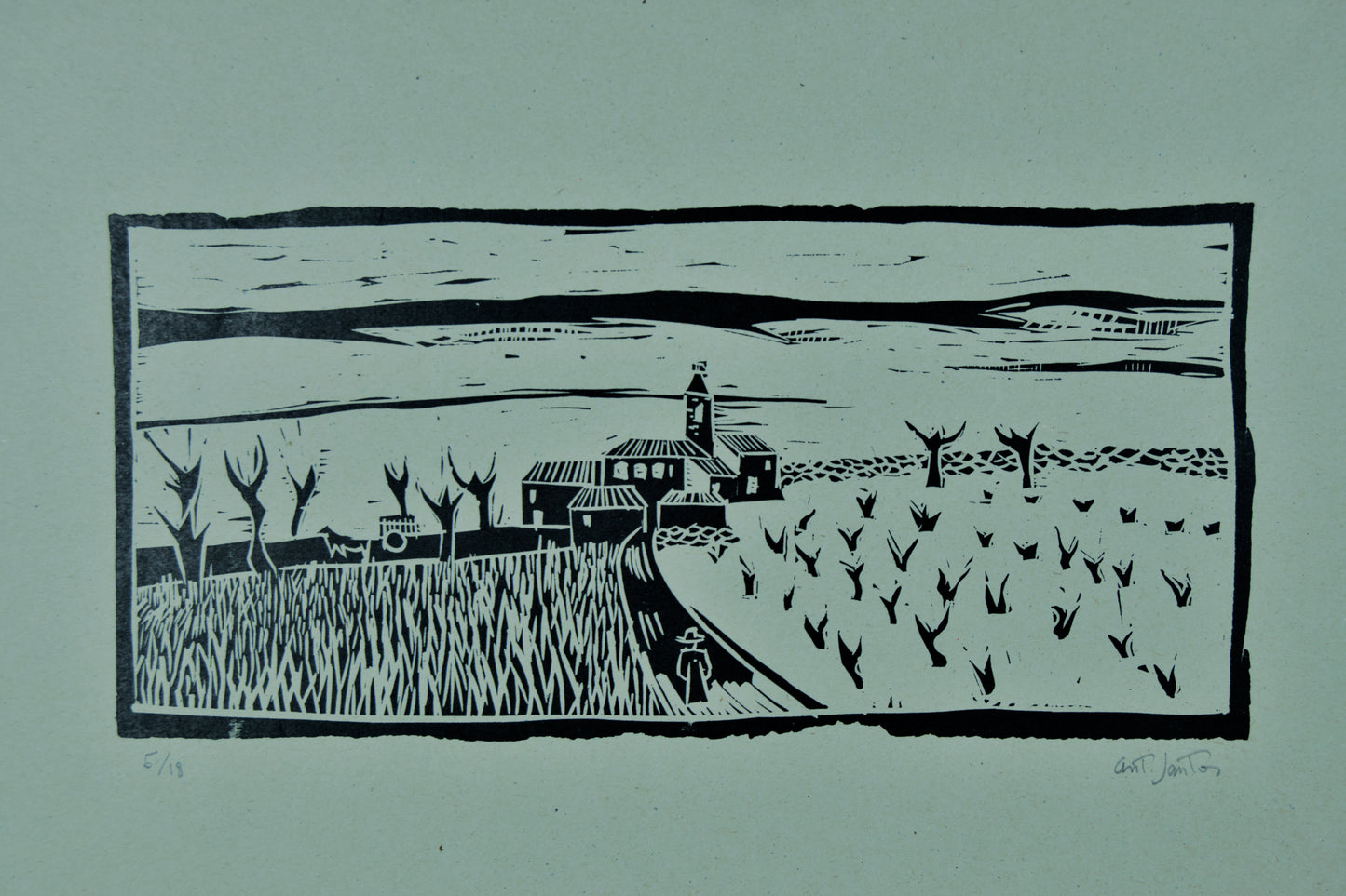 Antonio Santos | Paisaje Rural | Obra Gráfica Original (Edición Limitada 5/18)