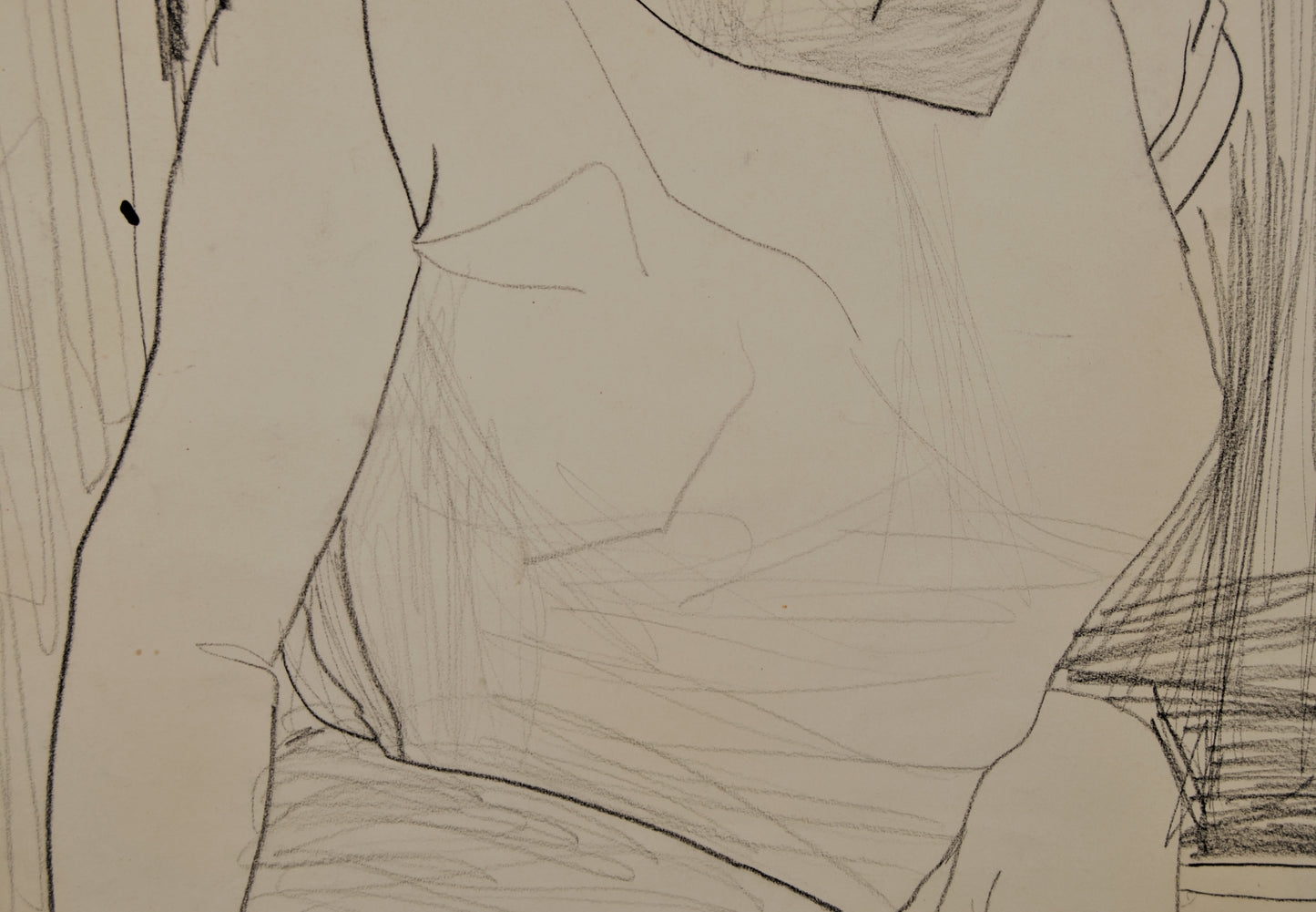 Joan Granados Llimona | Mujer en Calma (Estudio del Natural) | Dibujo Original a Lápiz