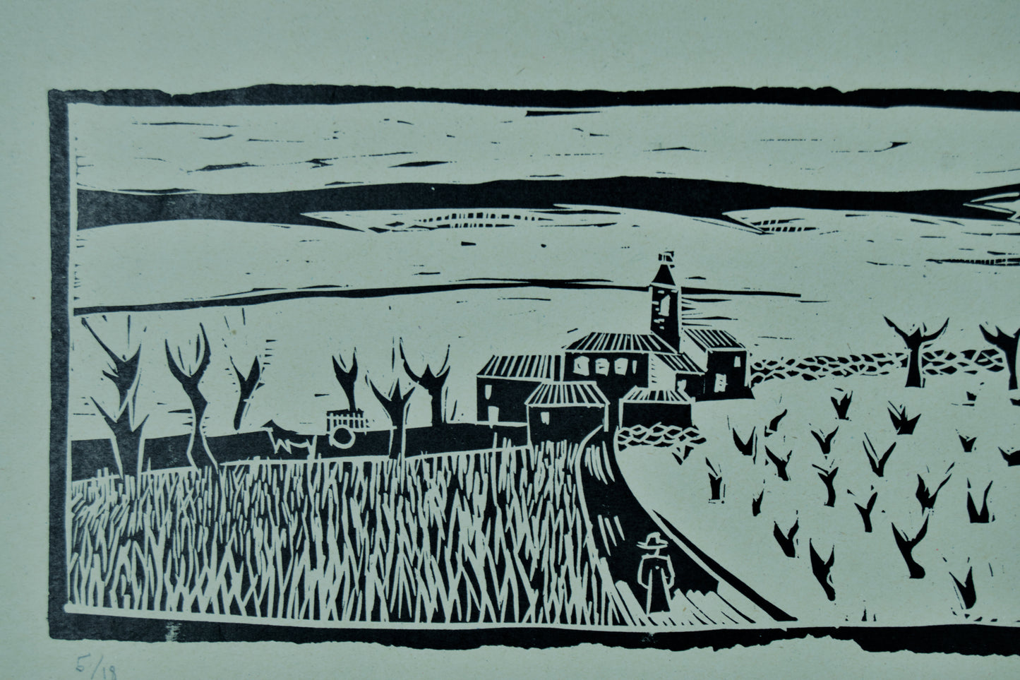 Antonio Santos | Paisaje Rural | Obra Gráfica Original (Edición Limitada 5/18)