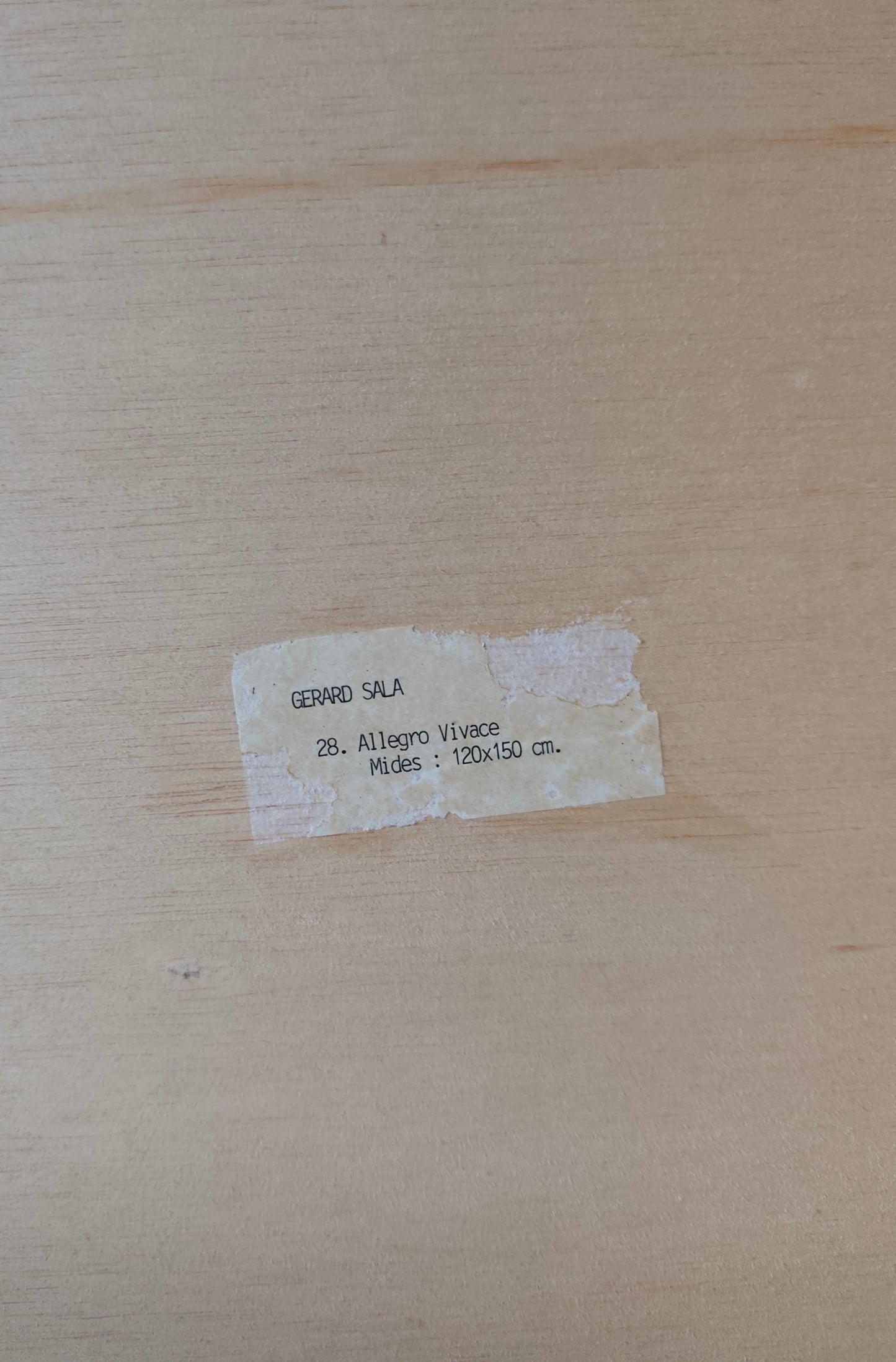 Gerard Sala | Allegro Vivace (1989) | Procedencia Sala Parés | Técnica Mixta sobre Papel | XXL