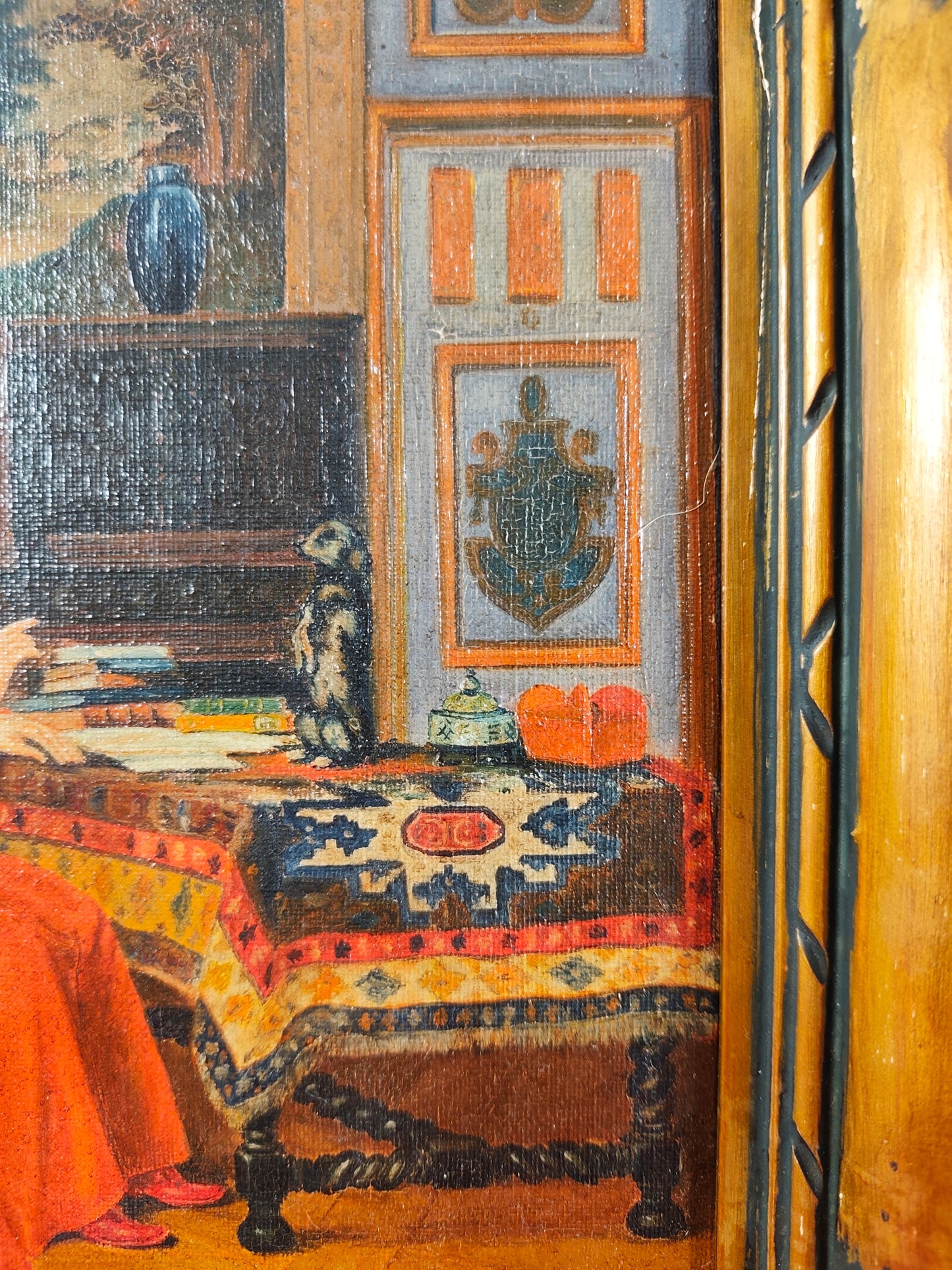 Frans Geerts | El Cardenal en su Estudio | Óleo sobre lienzo | Costumbrismo Anecdótico Belga