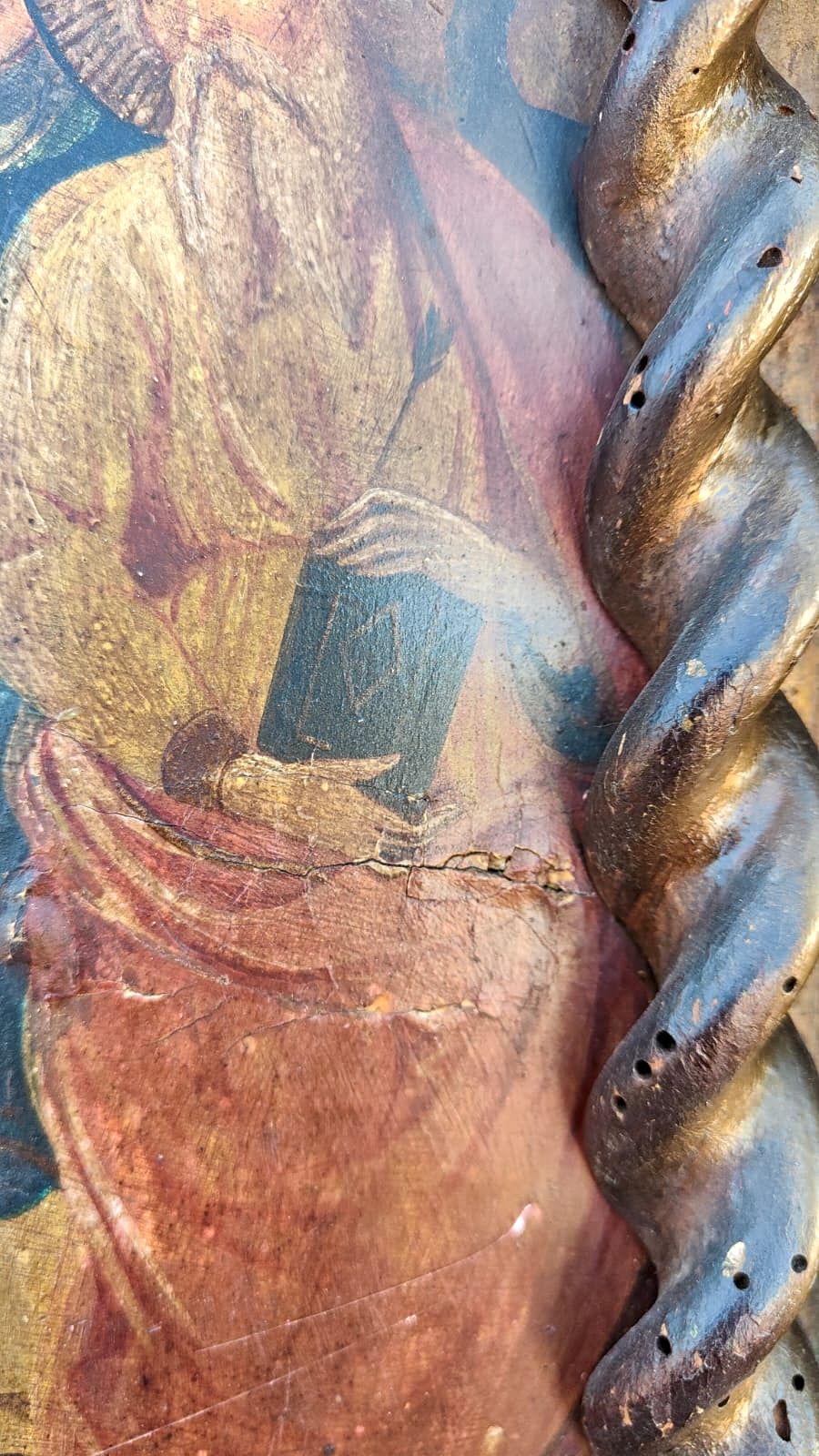 Escuela Europea | The Ave Maria Relic: Madonna con el Niño y Santos | Óleo y Retablo de Alta Antigüedad — imagen 7