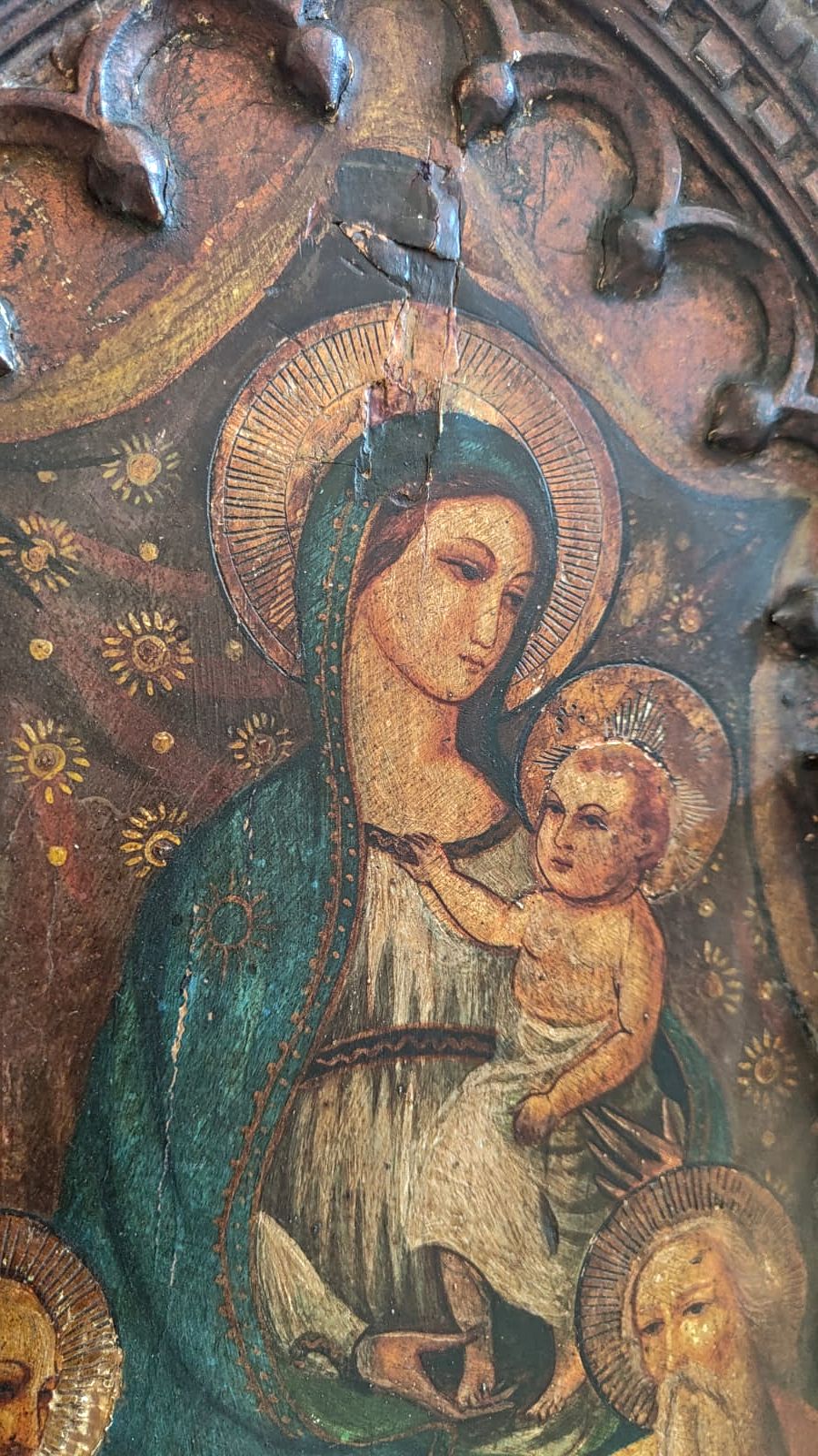 Escuela Europea | The Ave Maria Relic: Madonna con el Niño y Santos | Óleo y Retablo de Alta Antigüedad — imagen 5