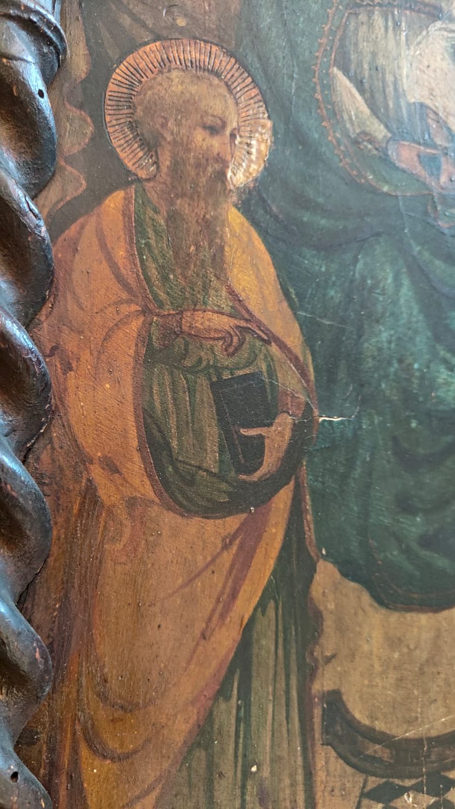 Escuela Europea | The Ave Maria Relic: Madonna con el Niño y Santos | Óleo y Retablo de Alta Antigüedad — imagen 9