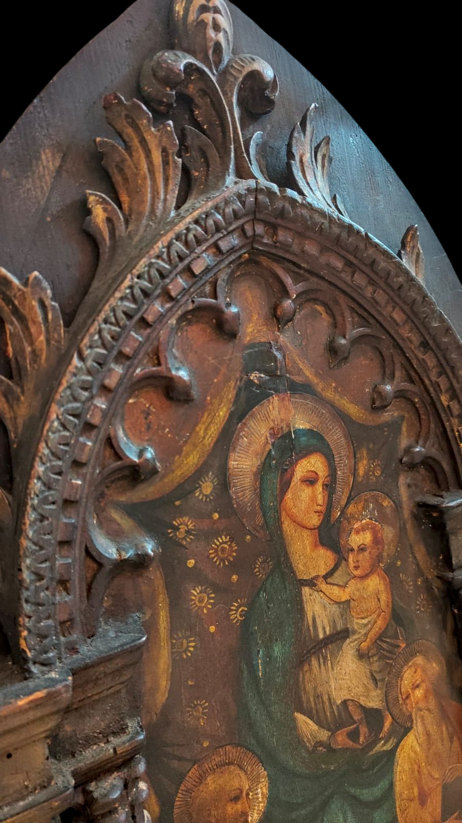 Escuela Europea | The Ave Maria Relic: Madonna con el Niño y Santos | Óleo y Retablo de Alta Antigüedad