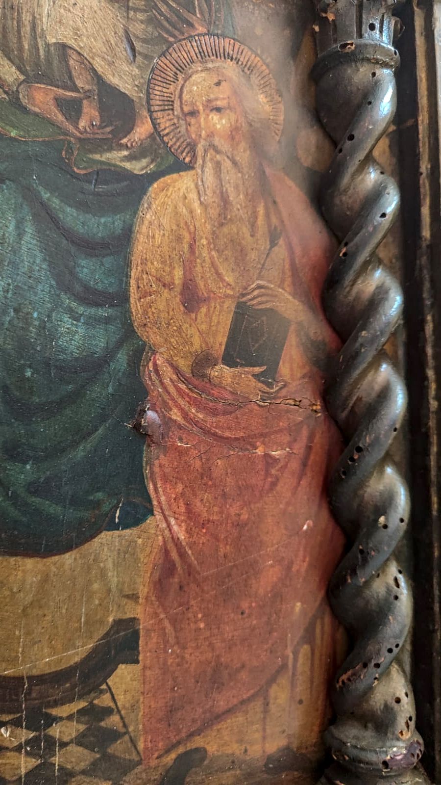Escuela Europea | The Ave Maria Relic: Madonna con el Niño y Santos | Óleo y Retablo de Alta Antigüedad — imagen 6