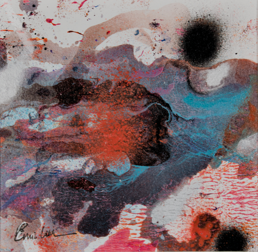 Enric Colldecarrera | Abstracción Atmosférica | Técnica Mixta Original (Estado Mint)